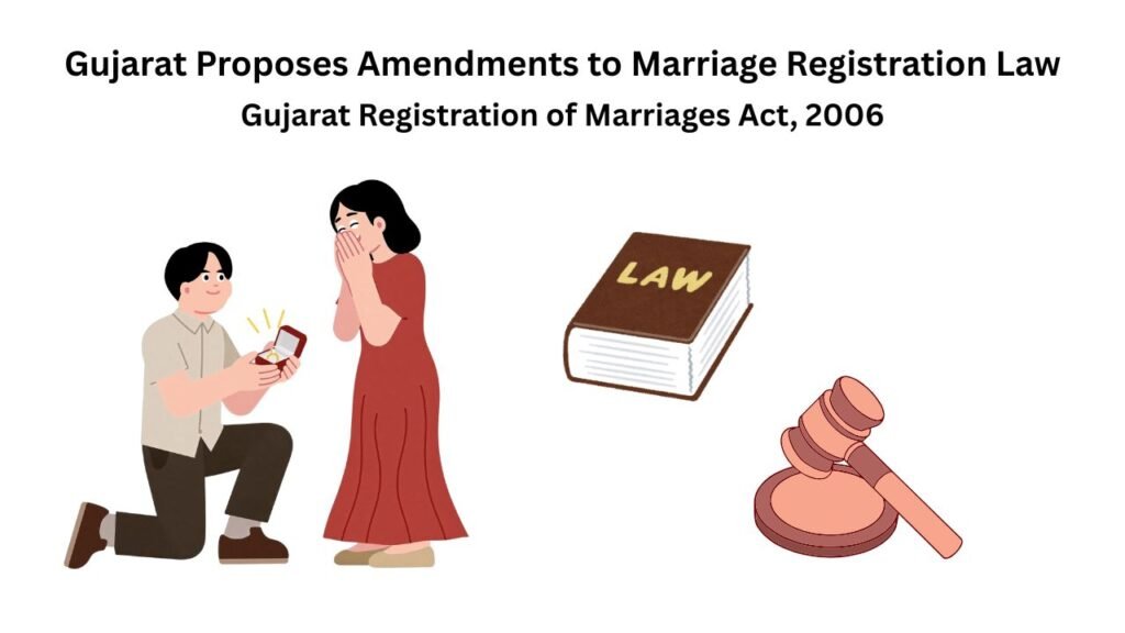 Gujarat Assembly session discussing proposed amendments to marriage registration law