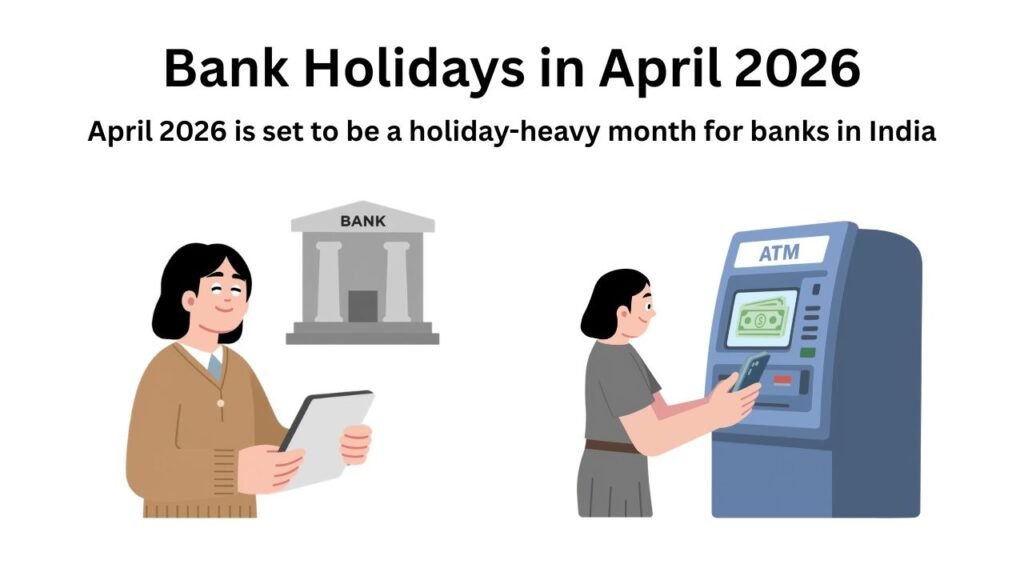 Bank closed sign in India during April 2026 holidays with state-wise closures