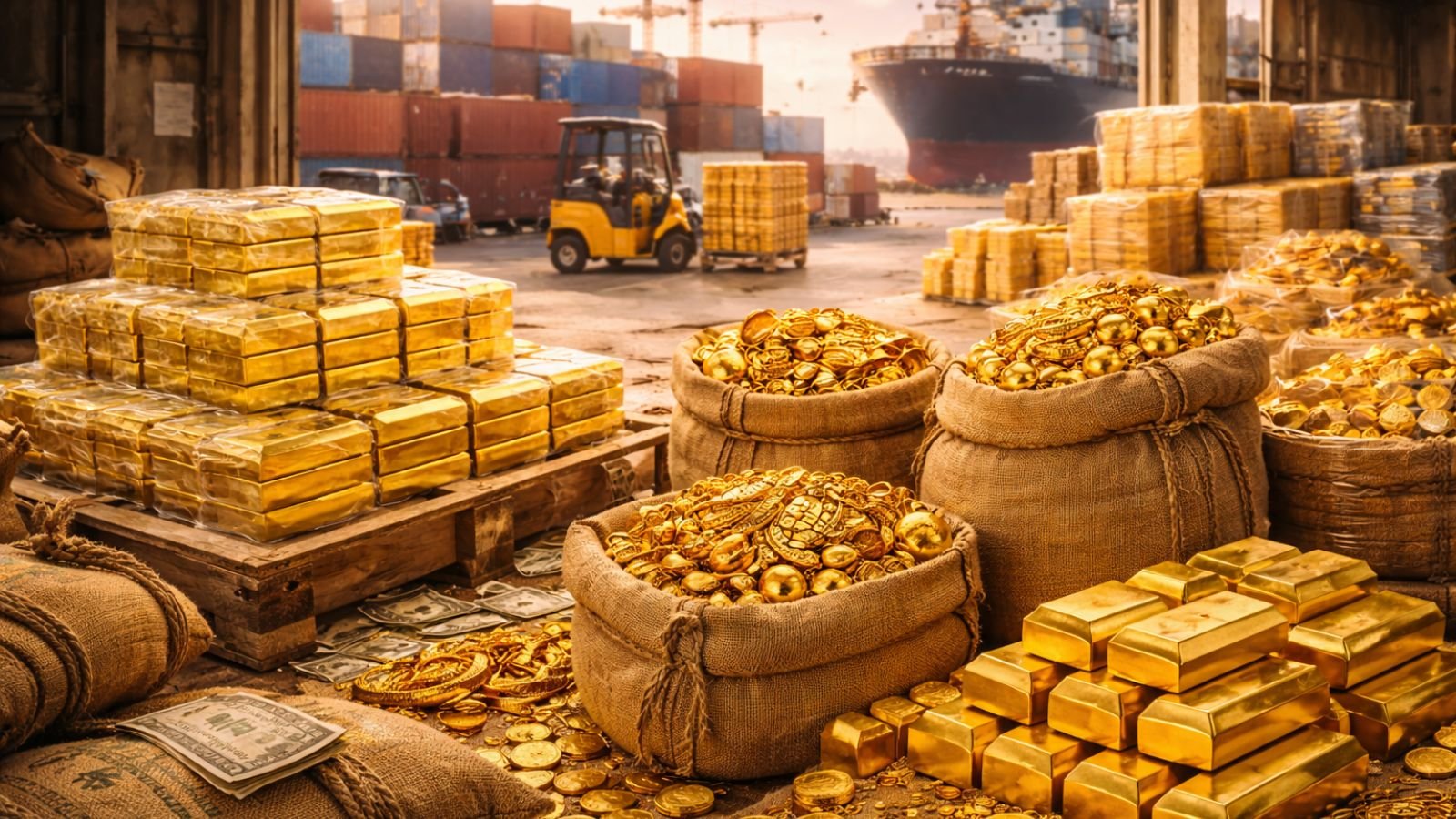 Gold imports in India rising to 69 billion dollars during 2025-26 (representative image).