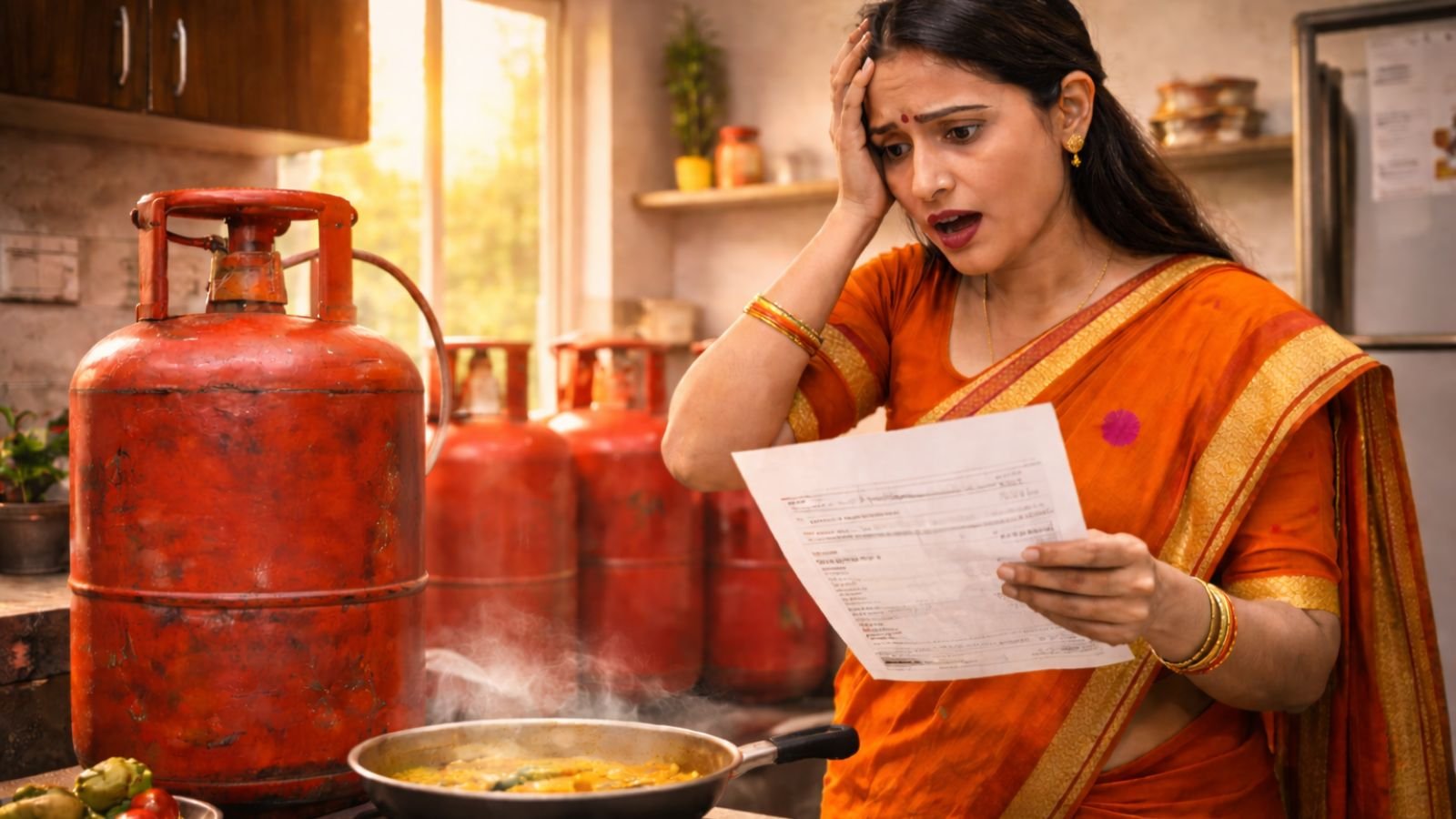 LPG cylinder shortage and rising prices affecting consumers in India 2026 (representative image).