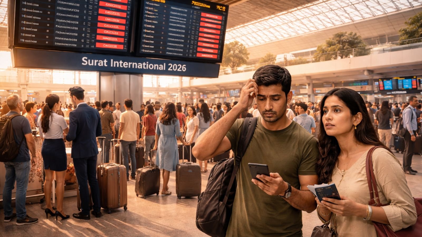 Surat airport international flights affected by route closures in 2026