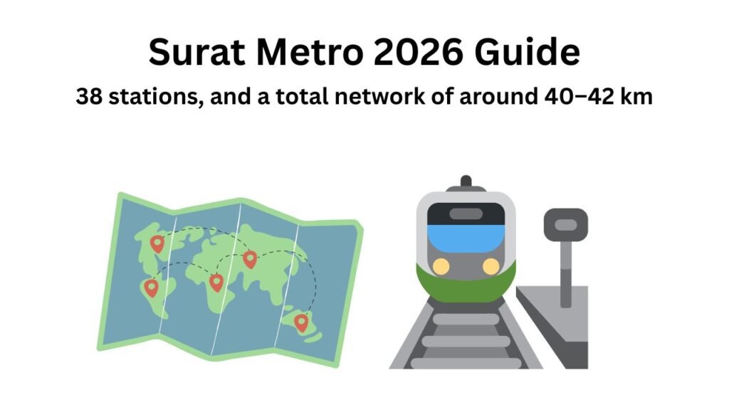 Surat Metro train and stations showcasing routes and modern travel experience in 2026